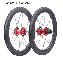 SILVEROCK CARBON FIBER 16-inch 349 WHEEL SET STAR MANGER CIRCLE ROAD FOLDING BIKE WHEEL SET DISC BRAKE C CLIP
