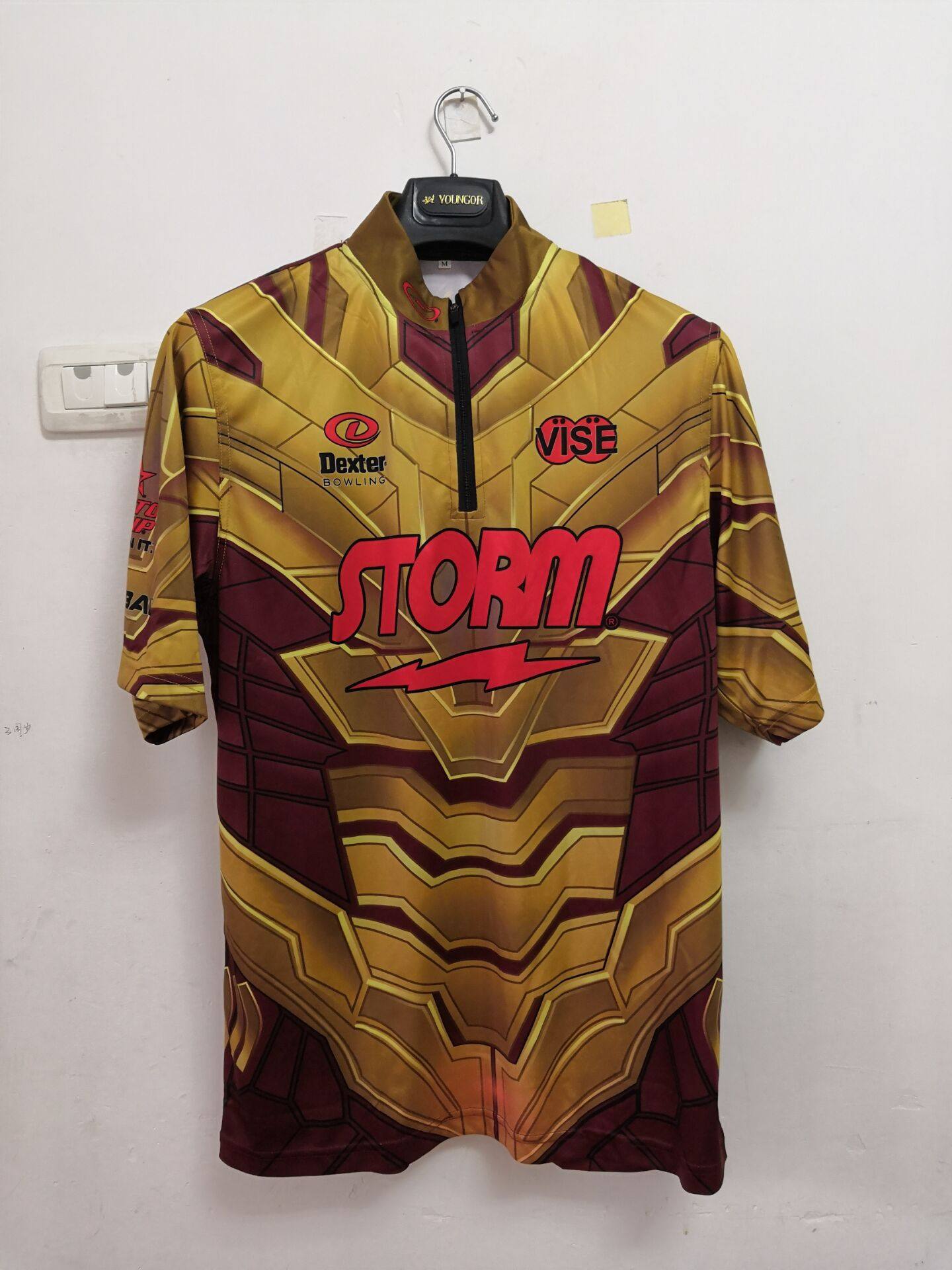 Bowling sports special bowling clothes collar T-shirt quick dry sweating