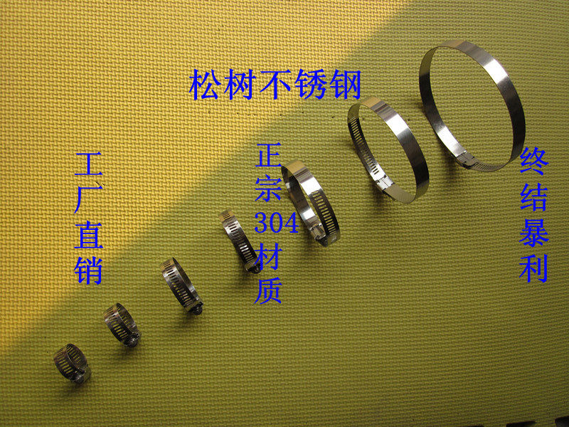 Burst promote stainless steel 304 laryngeal stirrup pipe clamp hoop hoop tube clamp pipe hoop American bandwidth 12 mm