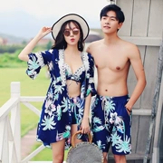 2019 thời trang mới cao cấp gợi cảm cặp đôi áo tắm nữ bikini ba mảnh quần đi biển nam quần bơi