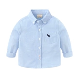 Хлопковая весенняя детская осенняя рубашка для мальчиков, детская одежда