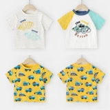 Футболка с коротким рукавом для мальчиков, детская летняя тонкая летняя одежда, детская одежда, 1 лет