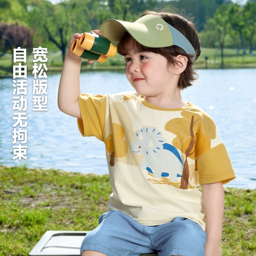 Хлопковая футболка для мальчиков, летняя детская летняя одежда, детская одежда