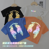 Boys wings short-sleeved T-shirt Summer summer clothing childrens baby boy half sleeve blouse damp 3-year-old U12694