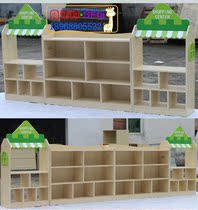 Mini store styling toy storage cabinet kindergarten finishing wooden storage toy cabinet wooden qq