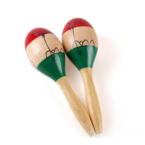 High-quality coconut sand balls a pair of childrens Orff percussion instruments sand hammers dance teaching aids wooden painted coconut sand balls