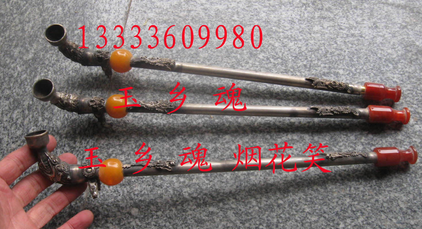 Chong five diamonds A * exquisite old-fashioned silver cigarette pot * cigarette pot * worth collecting * Bring A good life