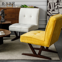 Nordic sofa chair Single designer Single chair Middle and medieval leisure chair Reading chair in talks for chair girls chair