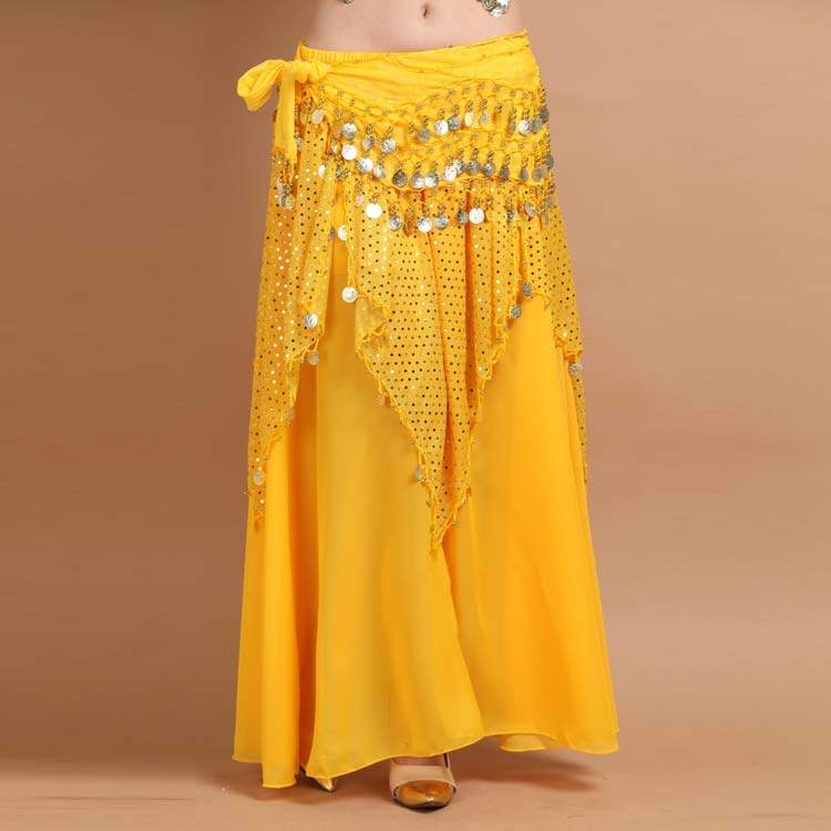 Neon Highlights Pendant Coin Skirt Snowspun down dress Skirt Belly Dancing Skirt Dancer Dress With a New-Taobao