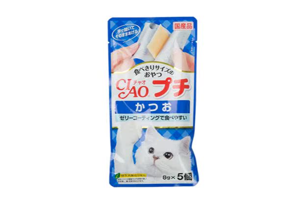 Dần dần CIAO Inabao Mèo ăn nhẹ Đồ ăn ướt Đồ ăn thịt Thịt Mực 8g * 5 Gậy 40g 110g - Đồ ăn nhẹ cho mèo thức ăn mèo catsrang