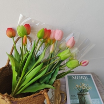 ins Nordic quality tulip fake flowers The bouquet High-end PU Silk Flowers White Fake Flower Bedroom Furnishing shooting props