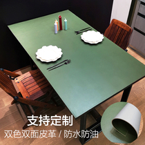 Waterproof leather table mat tablecloth pvc simple double-sided light luxury heat insulation large size custom placemat coffee table high temperature resistance
