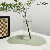 Dining table mat high-quality Nordic household waterproof and oil-proof thermal insulation mat hotel western table mat small size leather table mat