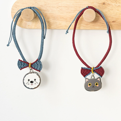 Плетеный чокер ручной работы, ожерелье, колокольчик для принцессы, браслет, домашний питомец, кот