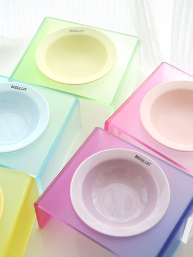 BD Bowl Ceramic Корейская летающая блюдца чаша вода для кошачья чаша для кошачья продукт горшок для домашних животных полки собачья чаша Джерси Акриловая чаша полки