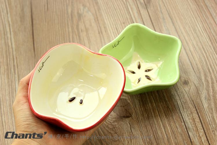 Trái cây dễ thương Pet gốm bát mèo bát con chó bát thức ăn bát gạo Teddy Bomei mèo thức ăn bát thức ăn cho chó bát nước uống bát - Cat / Dog hàng ngày Neccessities Bát đựng thức ăn cho chó