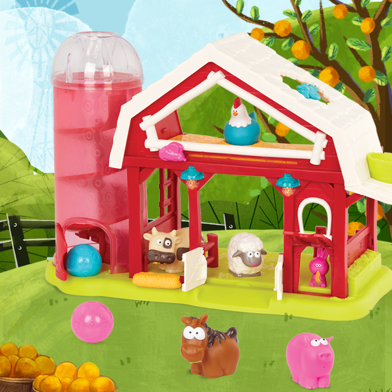 Billy B Toys Happy Farm Animal Farm Music Puzzle Early Teaching Toy Role played the family