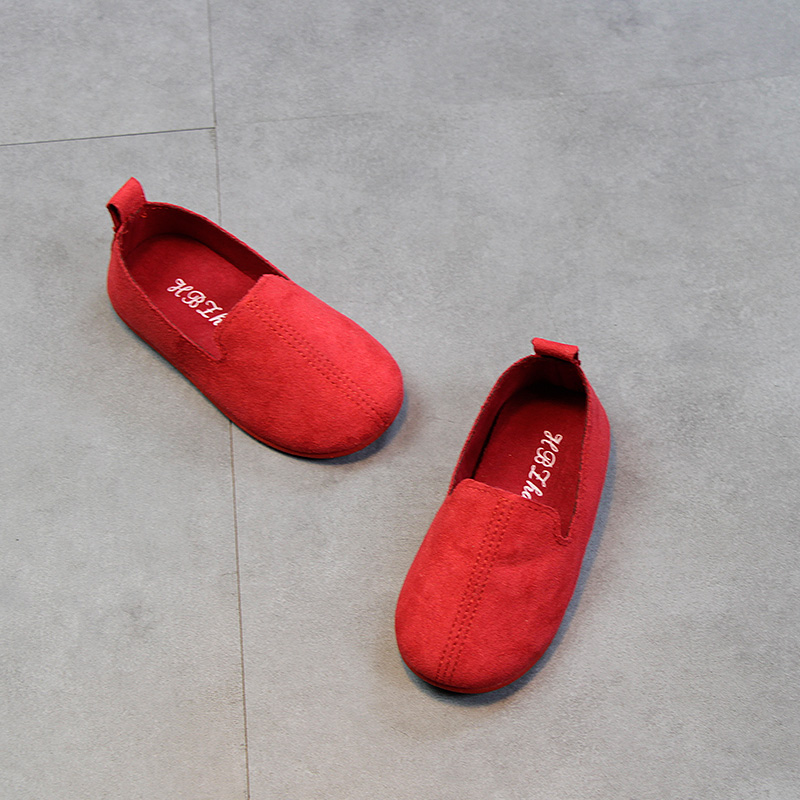 2019 spring and autumn Korean boys and girls shoes sheep shearing shoes children's peas shoes latex pad soft bottom baby shoes