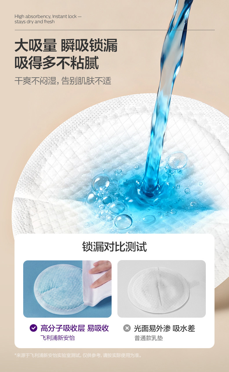 飞利浦新安怡防溢乳垫哺乳期产后一次性透气防漏奶垫乳贴2盒装 — 4