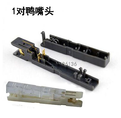 110 telephone test line duckbill clip duckbill sleeve pure copper 110 duckbill head 1 pair of duckbill transparent