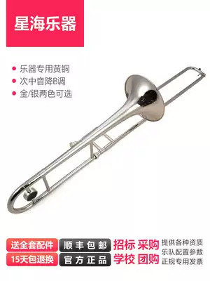 Euphonium trombone instrument B-down pull tube gold and silver double color 710 trombone instrument