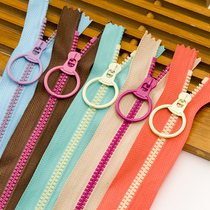 3 candy-colored resin zipper 30cm closed ring zipper purse pen pocket accessories accessories dividend