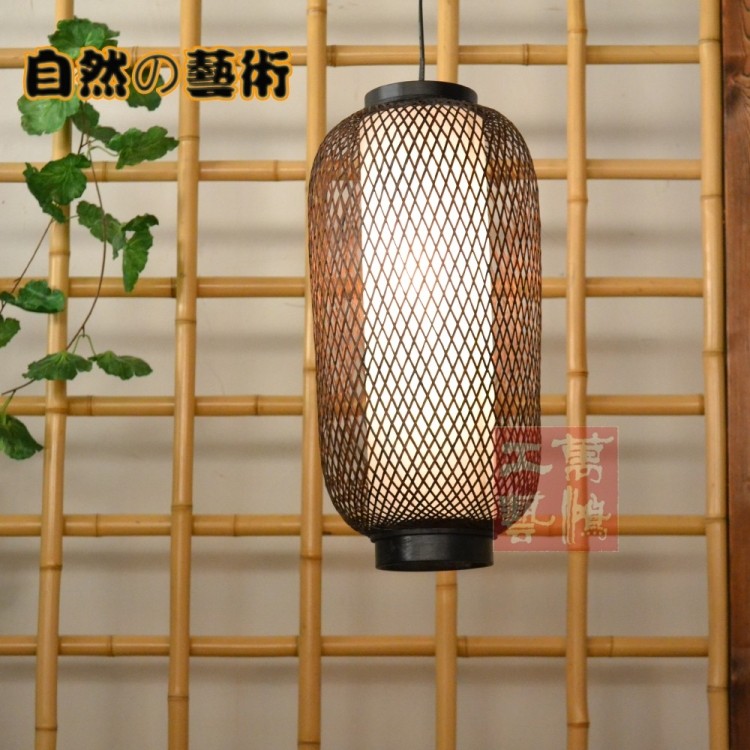 Bamboo Pendant Lamp Creative Day Style Dining Hall Light Fields Garden Wind Lighting Traditional Craftsmanship Luminaire Handmade Decorative