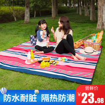 Net red outdoor spring tour mat thickened moisture proof mat Picnic mat ins wind picnic mat Lawn camping picnic cloth