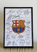 #Barcelona All players Signature photo Barcelona with photo frame Messi