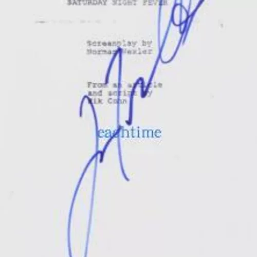 Джон Траволта, автографа к сертификату фанатов в субботу вечером