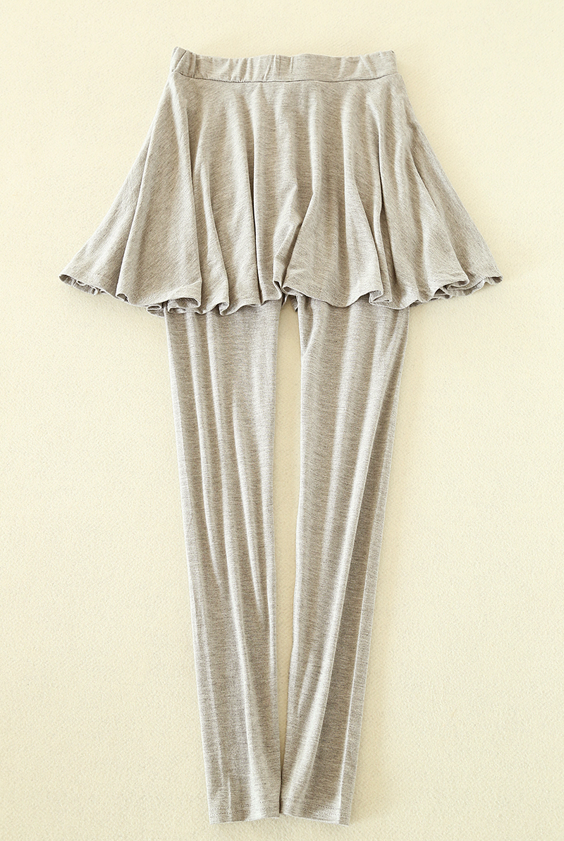 Mùa xuân và mùa thu cotton không thể đủ khả năng bóng xếp li giả hai mảnh quần legging váy cao eo co giãn túi hông mảnh cơ thể váy váy quần legging nữ cạp cao