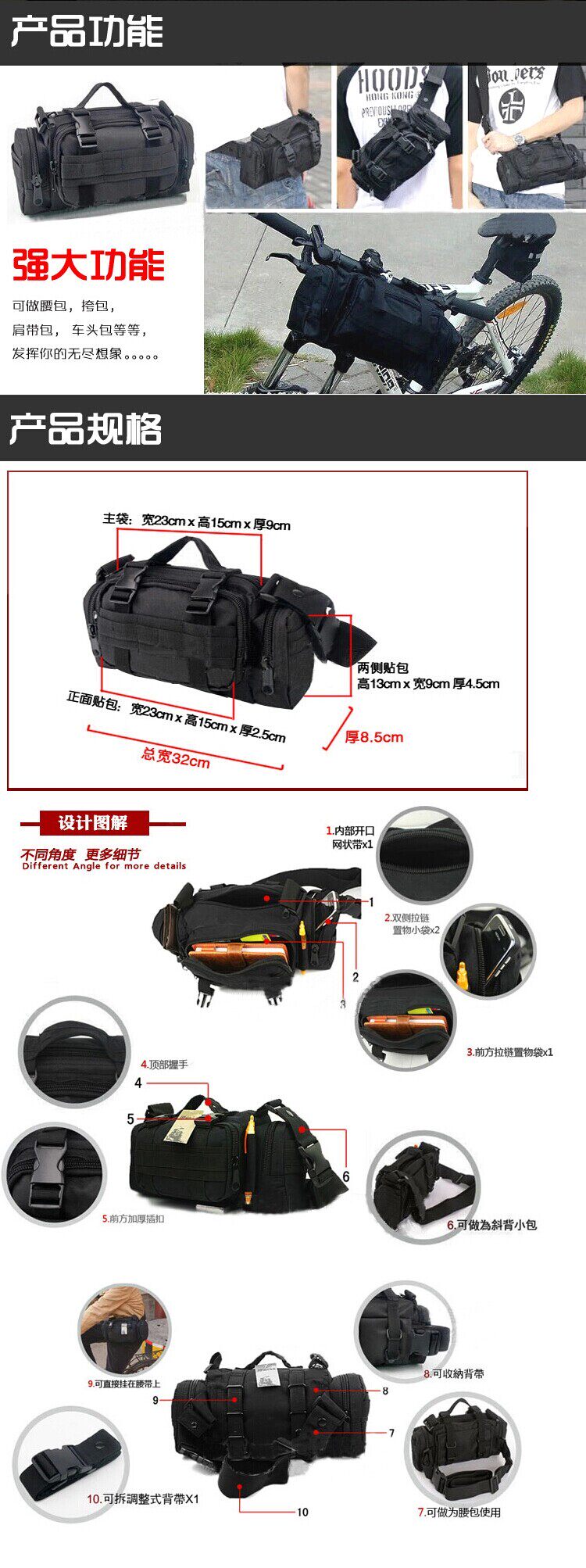 Sacoche pour vélo LOTURE - Ref 2211773 Image 9