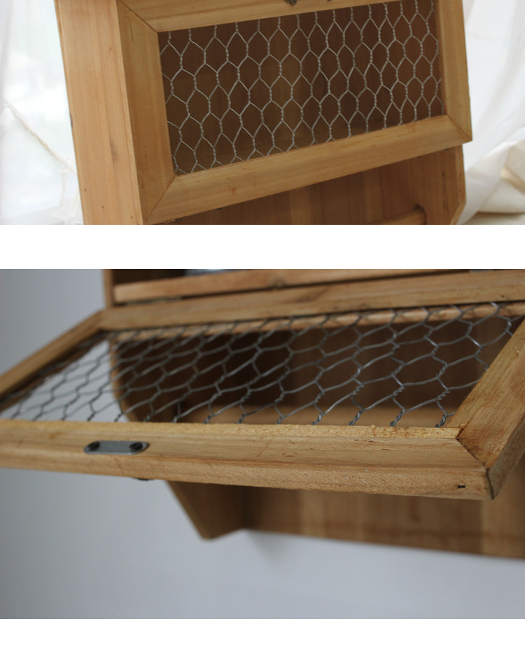 Zakka gỗ phong cách Nhật Bản lưu trữ nhà cổ điển Nước Mỹ treo tường kệ bếp trang trí treo tường - Phòng bếp đồ dùng nhà bếp