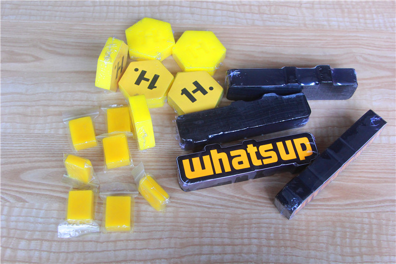 Skateboard wax coated skateboard prop with reduced friction DBH BD WHAT UP plate wax