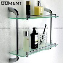 All copper bathroom rack Wall wall-mounted sink glass shelf clapboard toilet wash table cosmetics bracket