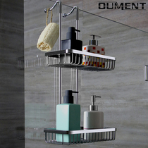 All copper large capacity shower room shelf bathroom shower shower Dew net basket toilet non-punching basket