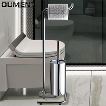Copper toilet landing paper towel rack free punch roll holder toilet brush holder 2021 New light luxury toilet paper holder