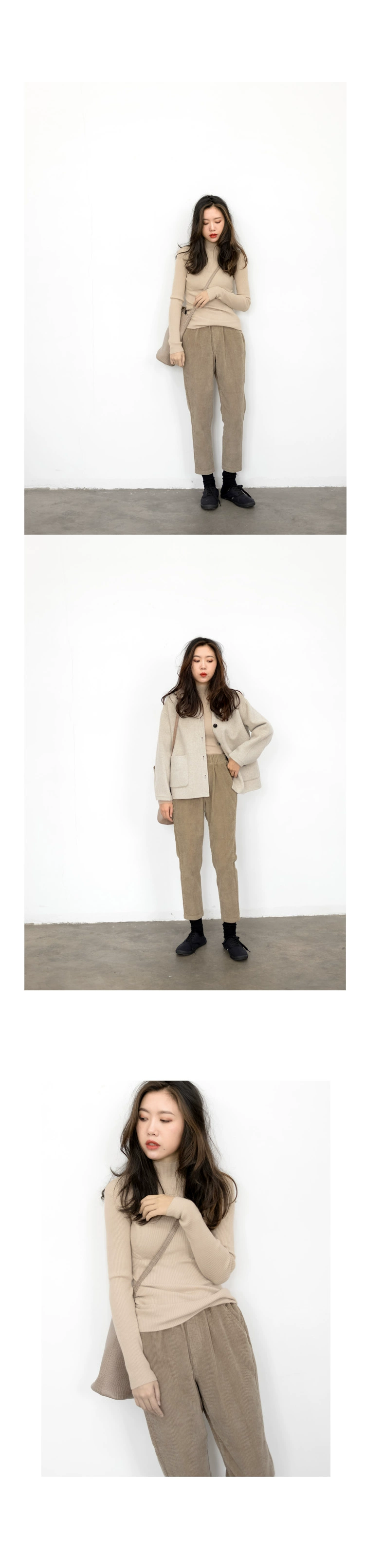 KNGS mùa thu và mùa đông retro co giãn Cổ áo mỏng nửa cao cổ áo dài tay áo len đáy áo sơ mi nữ áo len nữ form rộng