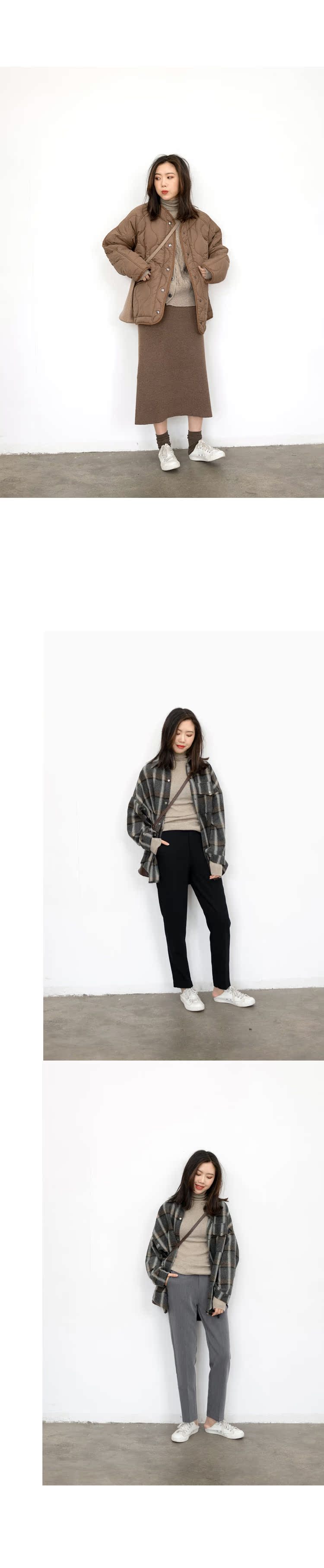 KNss mùa thu và mùa đông đơn giản retro headband rắn màu mỏng giảm béo áo len mỏng áo len đáy áo sơ mi nữ áo len