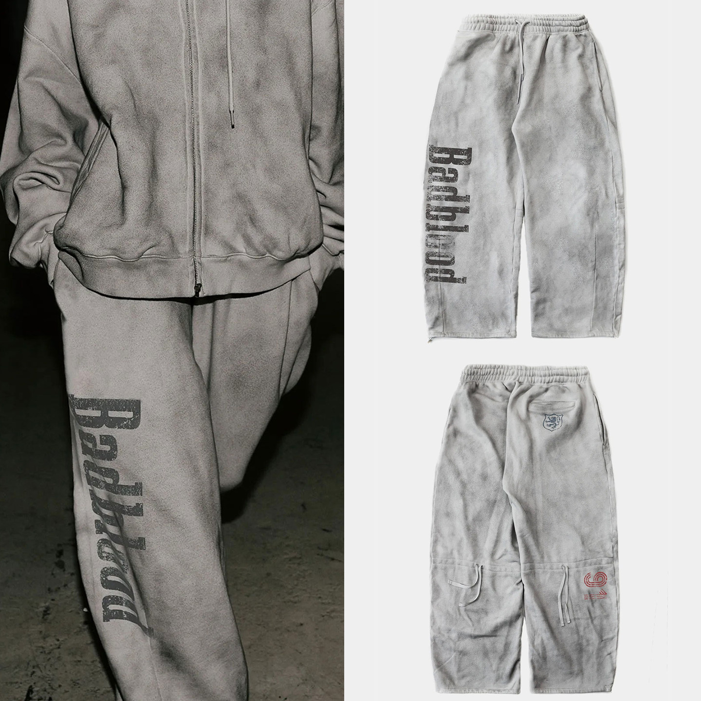 Корейские женские широкие брюки badblood в американском ретро стиле, свободные спортивные штаны с эффектом стирки