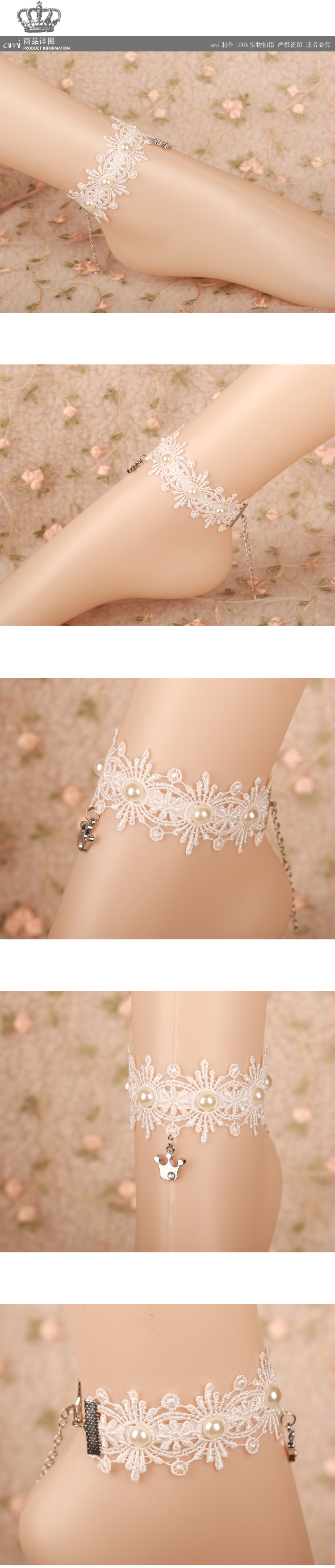 2018 mới ren retro châu Âu và Mỹ nữ trang sức thời trang Sen nữ trang sức tòa vương miện vòng chân vòng chân những mẫu lắc chân đẹp nhất