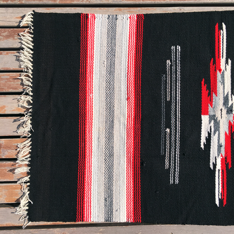 vintage70 Ortegas thick wool blanket Indian blanket carpet 86 * 160