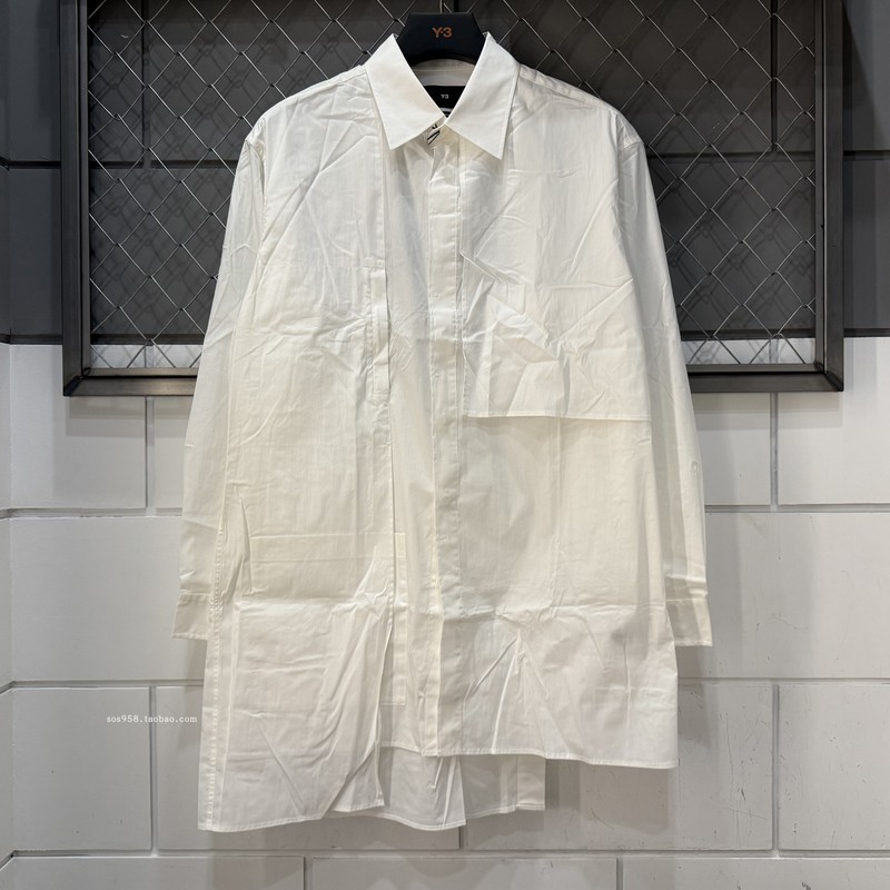 Adidas Y-3 Mid-Length Asymmetrical Classic Retro Fashion Sports Shirt Jacket Iv5623 Adidas Y-3 Mid-Length Asymmetrical Classic Retro Fashion Sports Shirt Jacket Iv5623