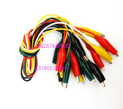 Crocodile clip connecting line No. 5 color test lead double head crocodile clip Fish Pinch Line Whole Zal Sales