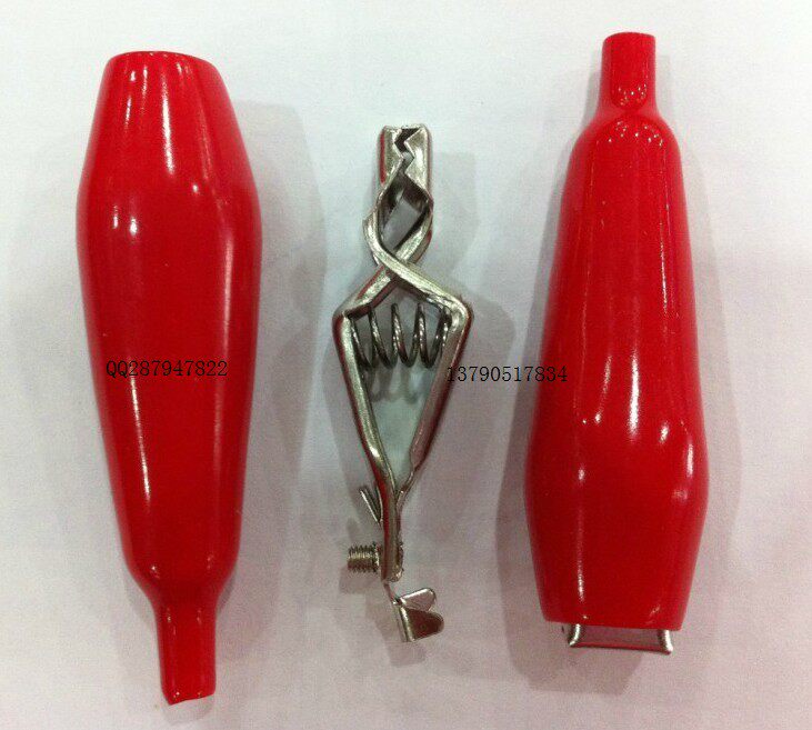 20A full sheath alligator clip spring Spring full sheath alligator clip red and black sheath clip