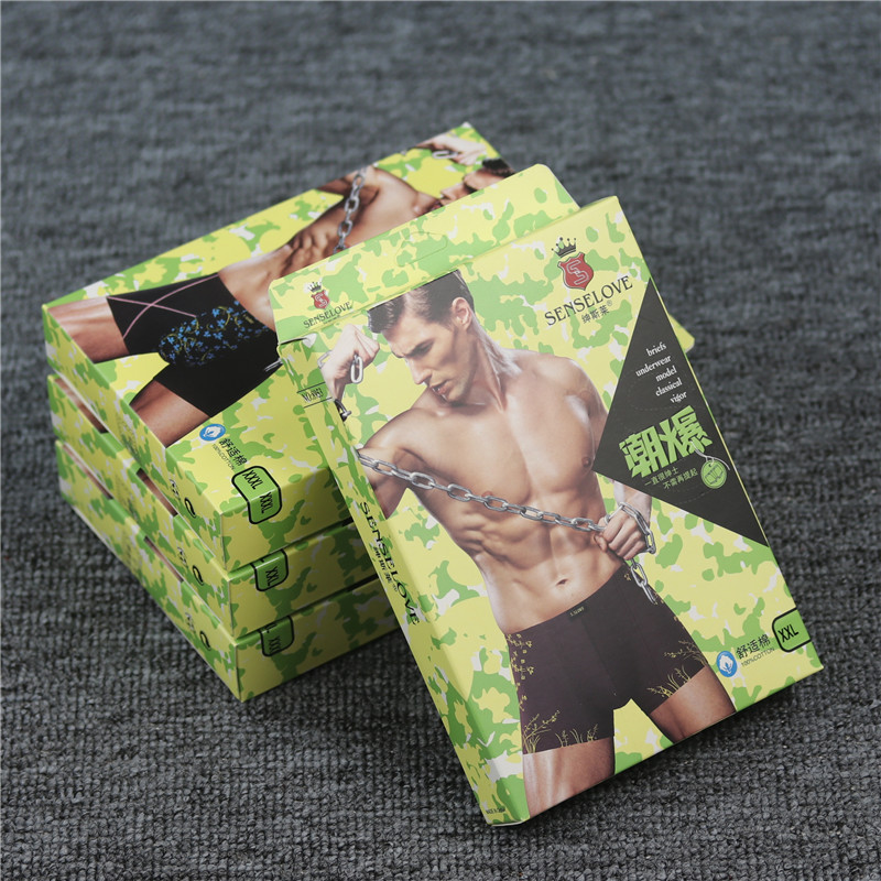 Đồ lót nam đóng hộp Đồ lót cotton nam U lồi thoáng khí hoa nhỏ boxer Siêu thị cotton boxer quan lot nam danh cho tuoi 16