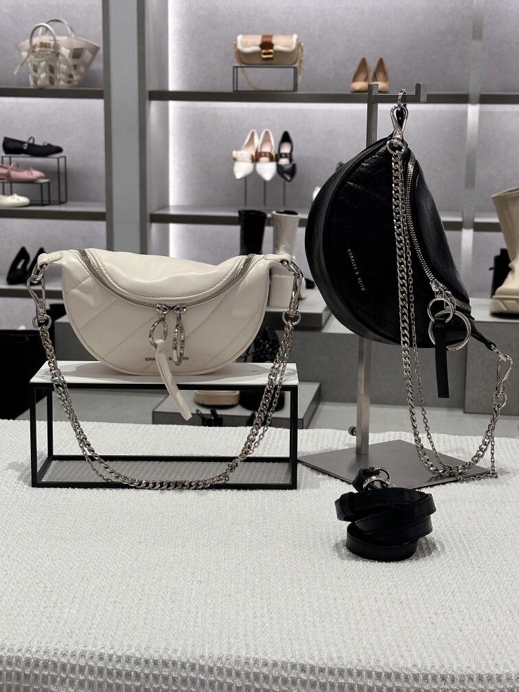 Charles Keith Fall Purse Chain Small CK2-80151325 Double Shoulder Strap Multipurpose Skew Satchel-Taobao