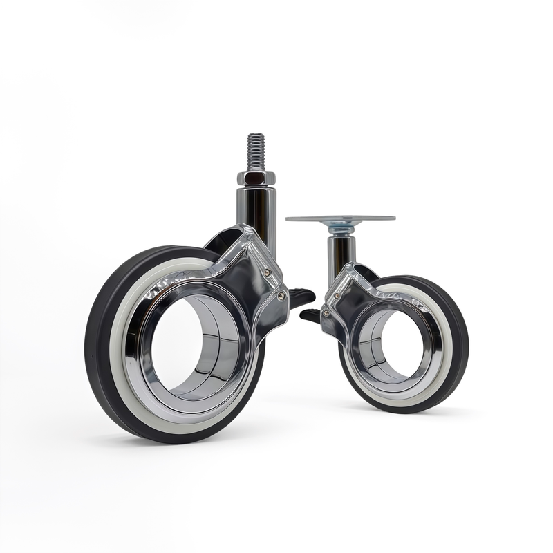 3inch Hollow Wheels Made of Zinc Alloy + Tpu Material, Silky Smooth and Silent, Does Not Damage the Floor, Catalog Cabinet, Sideboard, Wine Cart