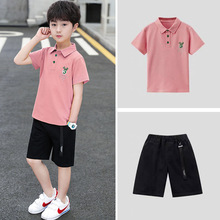 Children's clothing store has had over a thousand repeat customers. There are 14 different colors of Bala children's clothing for boys. The new summer POLO shirt for children's casual wear is a two piece set of handsome short sleeves for big children