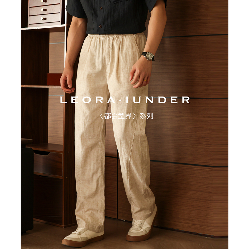 【Urban Style】Spring and Summer New Straight-Leg Casual Pants for Men, Lyocell Linen Pants with Draping Effect, Old Money Style 【Urban Style】Spring and Summer New Straight-Leg Casual Pants for Men, Lyocell Linen Pants with Draping Effect, Old Money Style